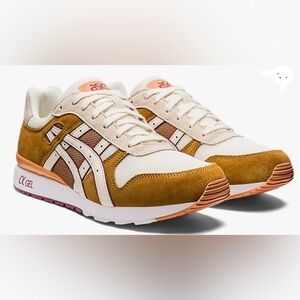 ASICS Women's Tan and White Sneakers
